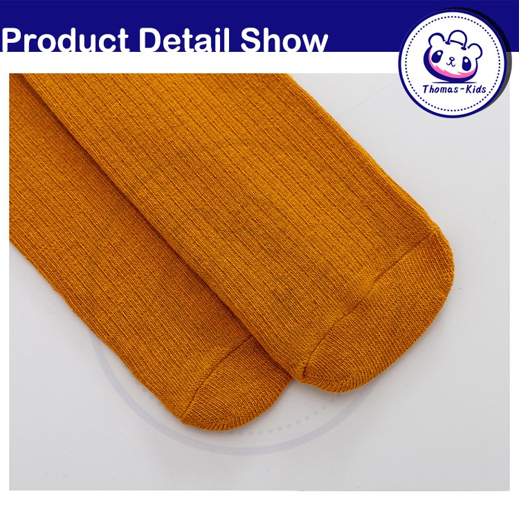 [THOAMS KIDS] Vớ Dài Qua Gối Màu Trơn Dễ Thương 35CM 42CM Cho Bé Gái