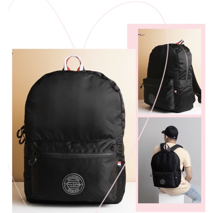 TNS-Balo form vuông hottrend có ngăn laptop phong cách thể thao Tommie backpack-chất liệu siêu bền chống thấm-màu đen