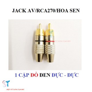 Cặp Đỏ Đen Đầu jack Hoa Sen - RCA270 – AV Đực bằng Đồng Cao cấp