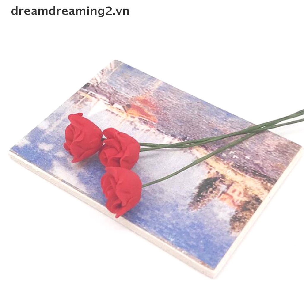 Hoa Hồng Đỏ Trang Trí Nhà Búp Bê