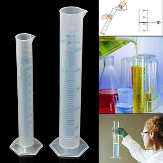 Cốc đo lường bằng nhựa dạng hình ống trụ dung tích 100 / 250ml
