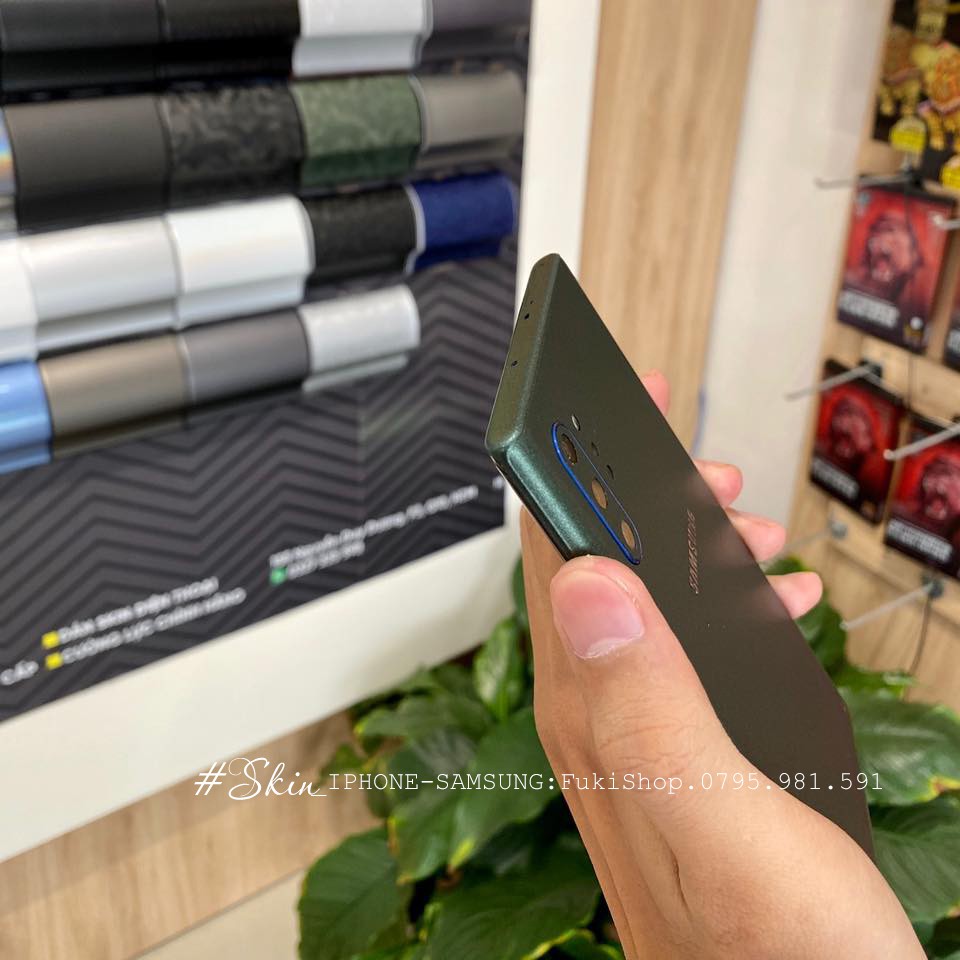 Tấm Dán Skin FULL Viền Matte Green Metallic Note8 Note9 Note10 Note10+ Note10Lite ZFlip S20 S20Ultra S20+ S10 A