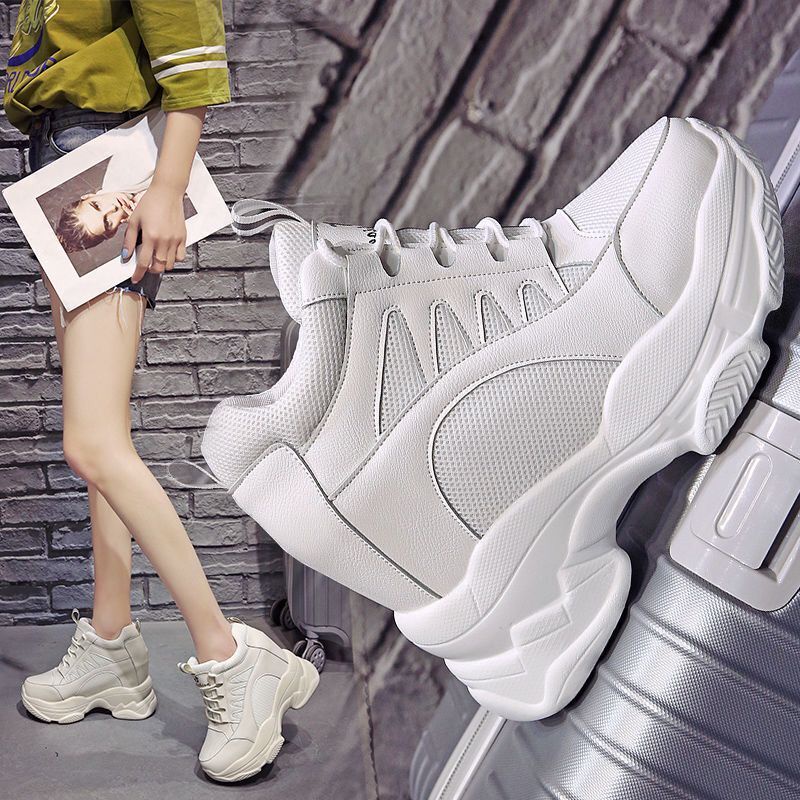 GIày độn đế nữ 12cm chất da pu êm bền nhẹ fom siêu nhỏ gọn
