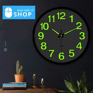 [PHÁT SÁNG] ĐỒNG HỒ TREO TƯỜNG HUỲNH QUANG PHÁT SÁNG VÀO BAN ĐÊM, THỜI TRANG PHONG CÁCH BẮC ÂU - Hàng Nhập Khẩu