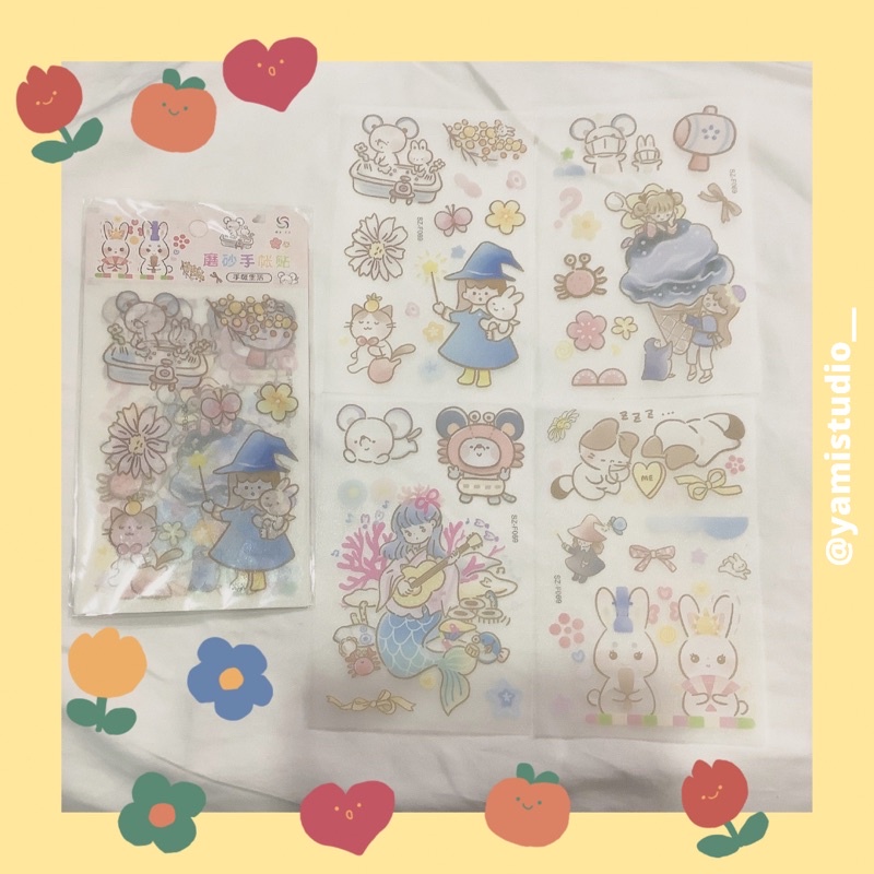 Set hình dán sticker decal 4 tấm