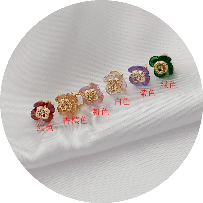 Mặt Dây Chuyền Bằng Đồng Mạ Vàng 14K Đính Đá Zircon Nhiều Màu Sắc