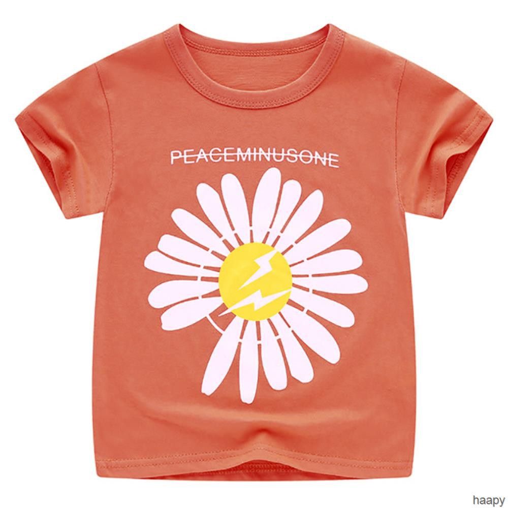 Áo Thun Tay Ngắn Chất Liệu Cotton Cao Cấp Họa Tiết Hoạt Hình Thời Trang Mùa Hè Theo Phong Cách Hàn Quốc Cho Bé