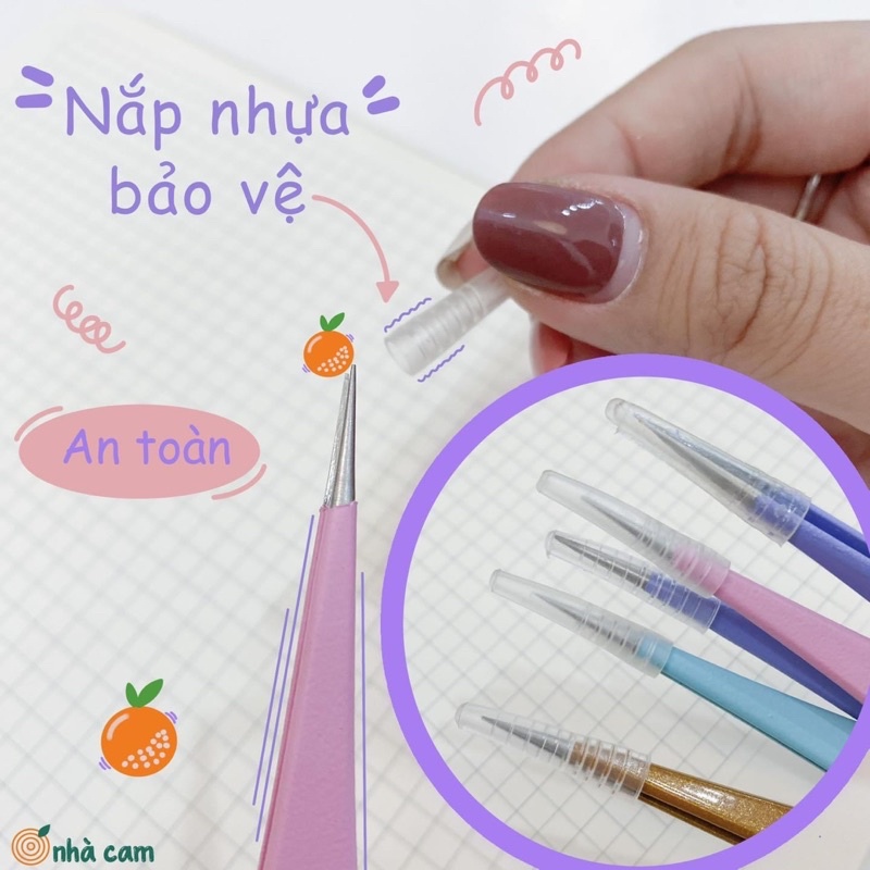 Nhíp Gắp Sticker Pastel Nhà Cam