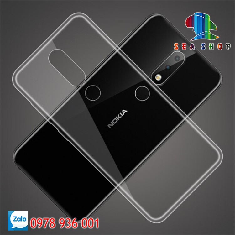 Ốp lưng Nokia X6 - Nokia 6.1 Plus nhựa dẻo - trong suốt