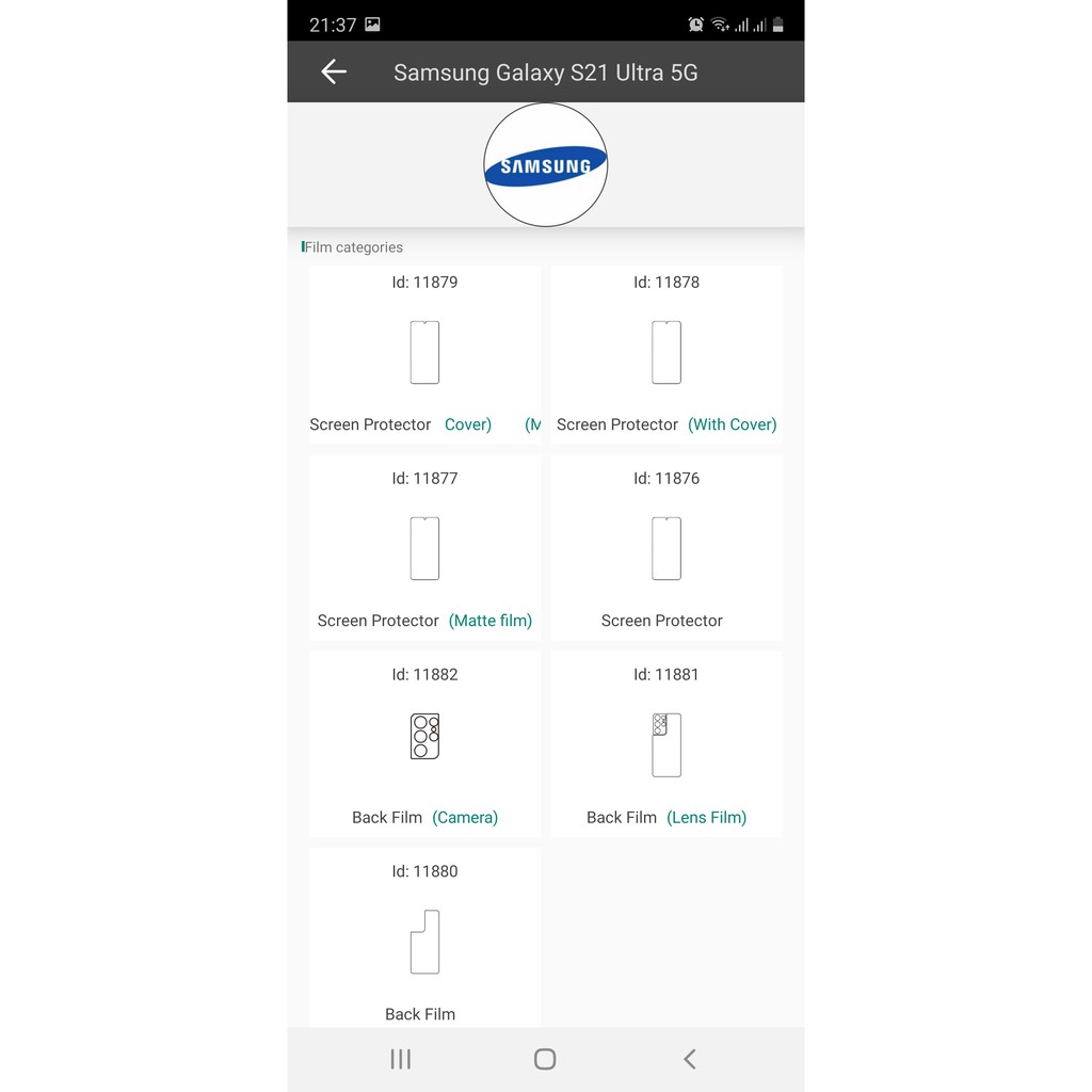 Miếng dán PPF cao cấp Samsung S21 / S21 Plus / S21 Ultra màn hình, mặt lưng
