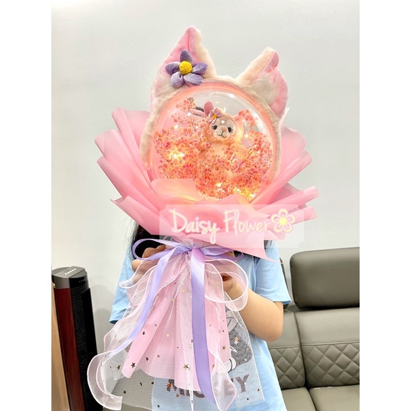 Hoa bóng mica đèn led 3 chế độ - Quà tặng