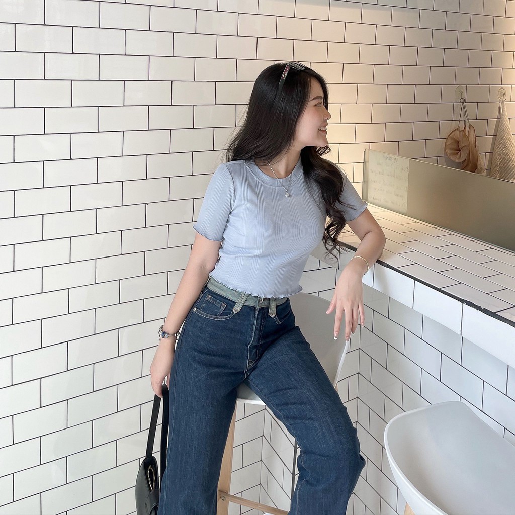 QUẦN JEANS ỐNG SUÔNG BASIC ZAREEN JEA119 XANH ĐẬM | BigBuy360 - bigbuy360.vn