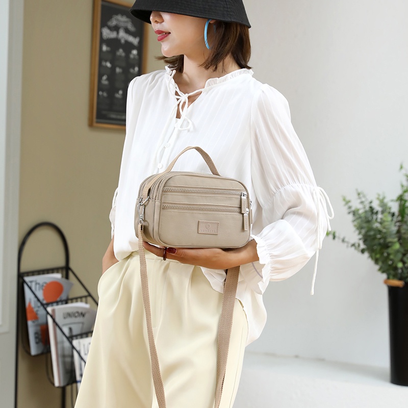 Túi Xách Vải Nylon Đeo Vai Nhiều Ngăn Phong Cách Mới Dành Cho Nữ