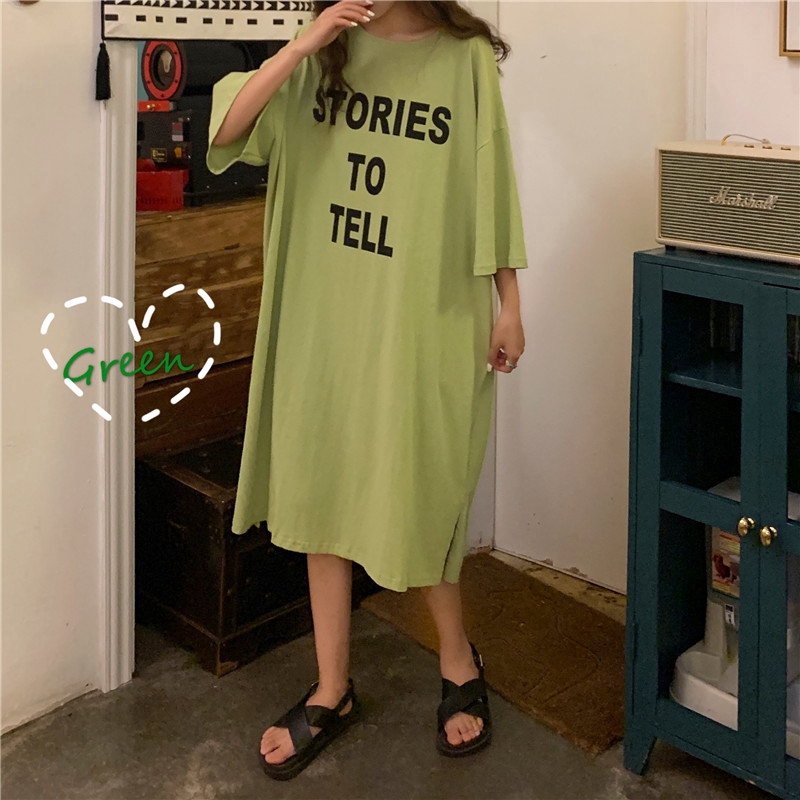 SUXI Áo Thun Tay Ngắn In Chữ Trẻ Trung Cho Nữ