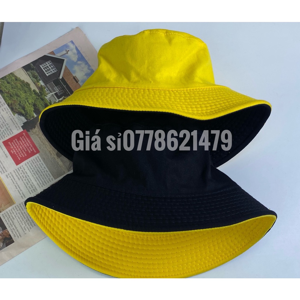 Nón bo tai bèo - mũ vành bucket trơn 2 mặt thời trang (hình thật shop tự chụp)
