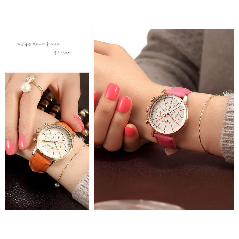 Đồng hồ nữ Julius Hàn Quốc Ja-862 dây da chạy 6 kim (nhiều màu) | BigBuy360 - bigbuy360.vn