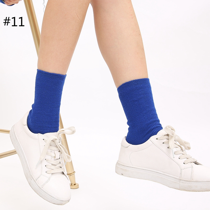 Đôi tất chân cotton màu trơn thời trang cho nữ