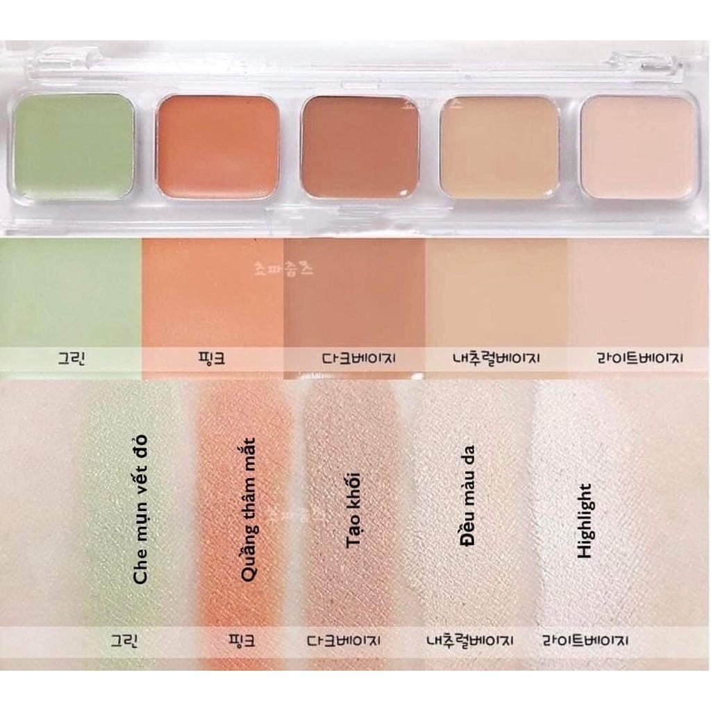 Bảng che khuyết điểm 5 ô CATRICE Allround Concealer Palette