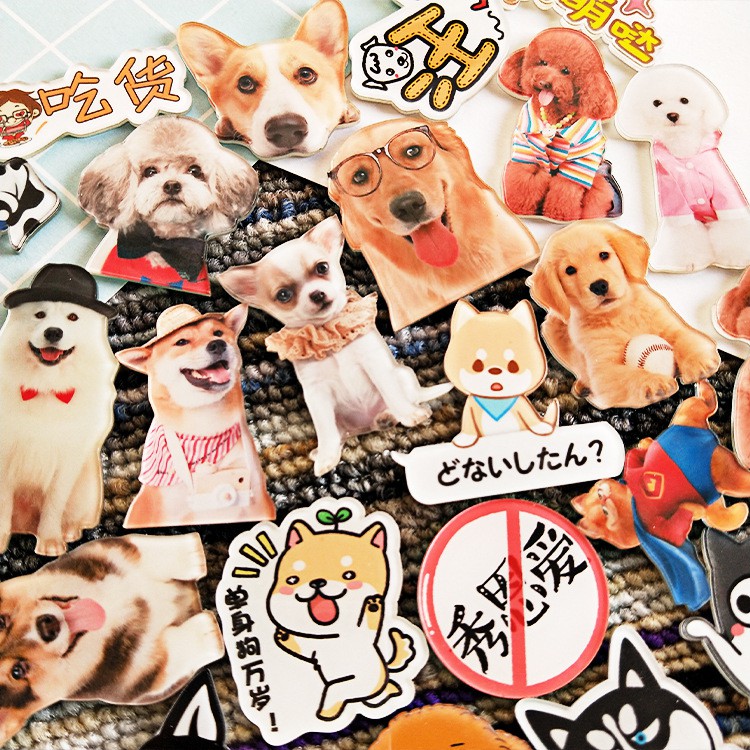 Nam Châm Trang Trí Tủ Lạnh Hình Chó 3D Thông Minh - Nam Châm Hoạt Hình Dán Giấy Dễ Thương