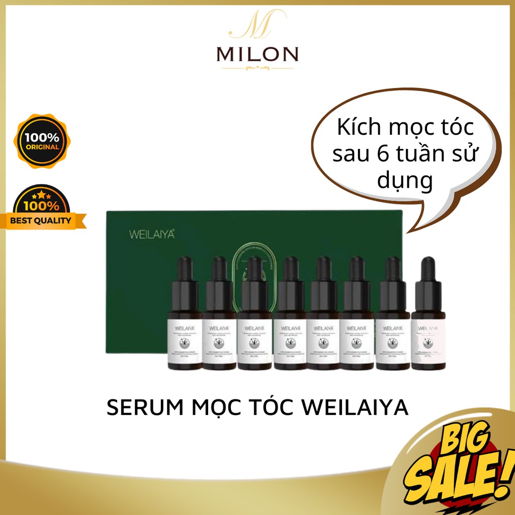 [HỘP 8 LỌ] Huyết thanh Serum Weilaiya Hỗ Trợ Mọc Tóc Hiệu Quả Sau 12 Tuần sử dụng Chính Hãng