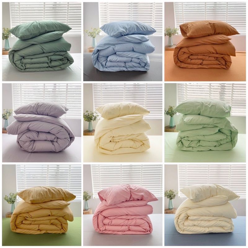 Bộ Chăn Ga ❤️ cotton đũi đủ size đệm cotton tici notag hàn quốc dùng được hai mặt Mượt Decor nhập khẩu