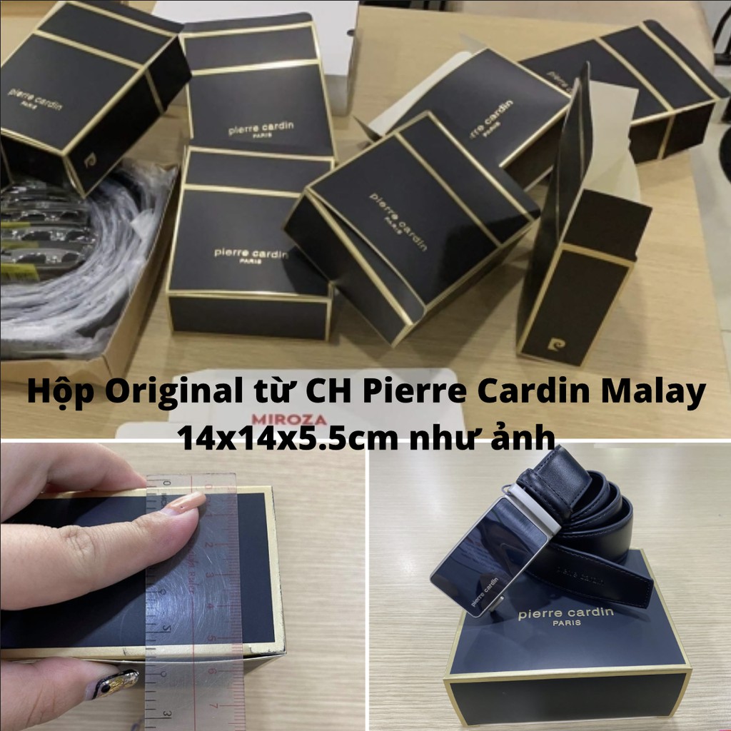 ⚜️OFF 30K⚜️ Thắt Lưng Da Nam PIERRE CARDIN Nâu Trơn Auth Malaysia SALE 50% PC2