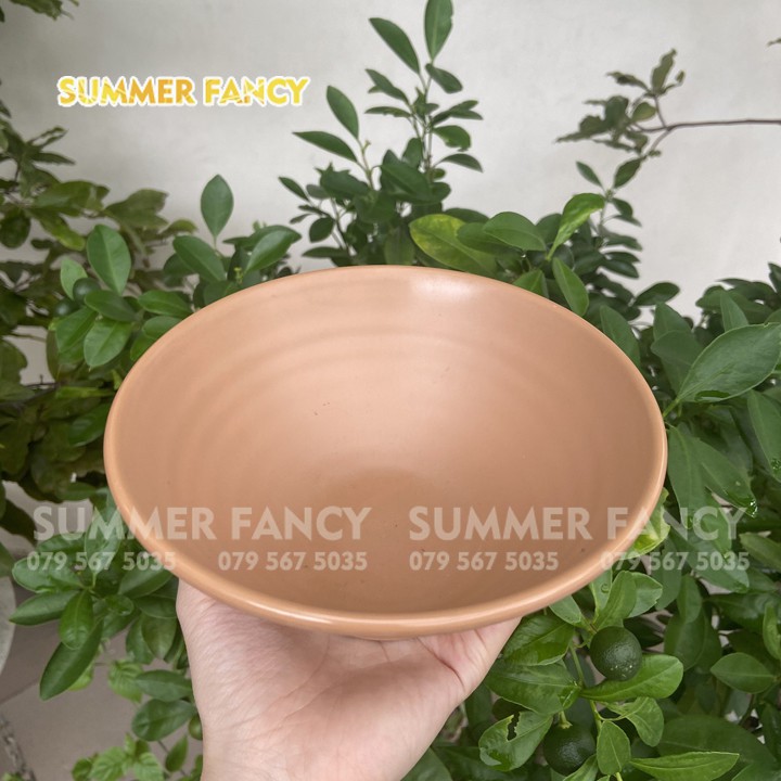 Tô nhựa xoăn melamine phíp size 16cm nhám đen / nhám ngói đựng chè , bát mì phở cơm - bowl F-TOX17 N