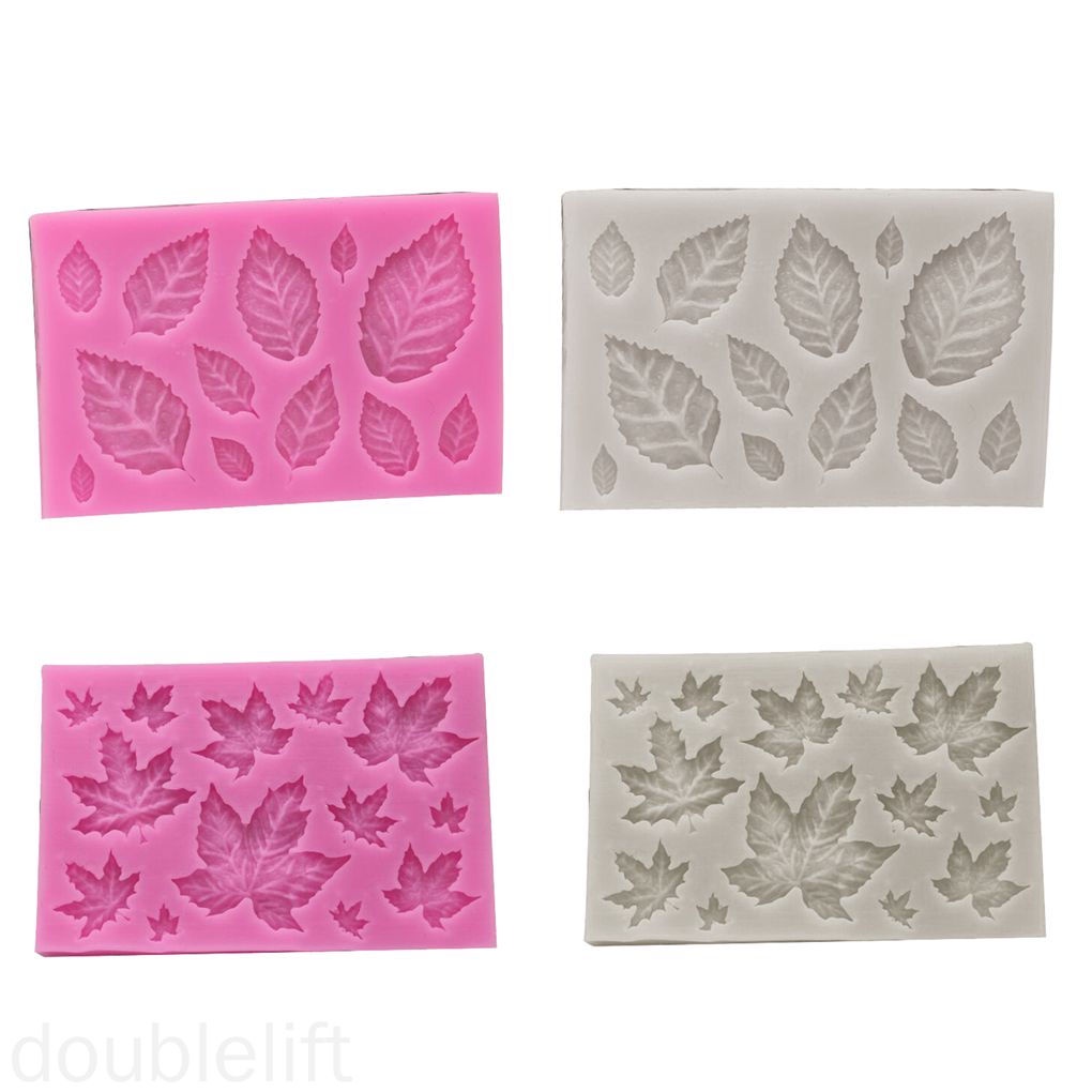 Khuôn Silicone Tạo Hình Làm Bánh Kẹo Hình Lá Phong 3d Diy