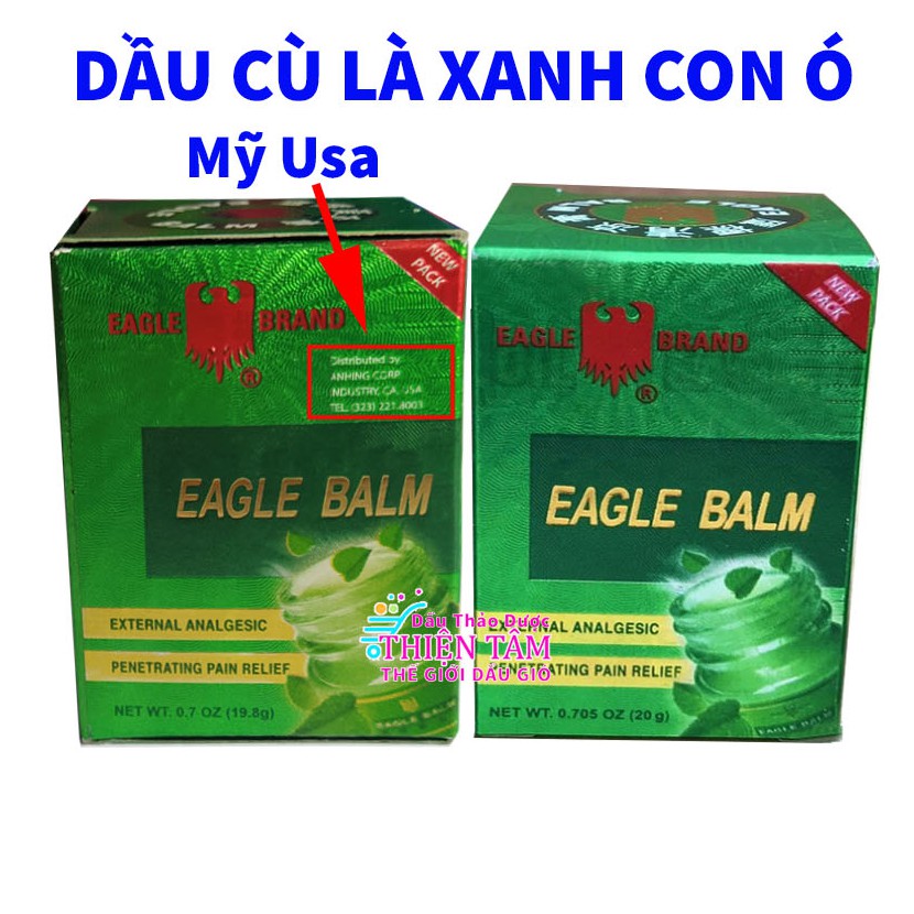 Dầu Cù Là Xanh Mỹ Con Ó 20g made singapore