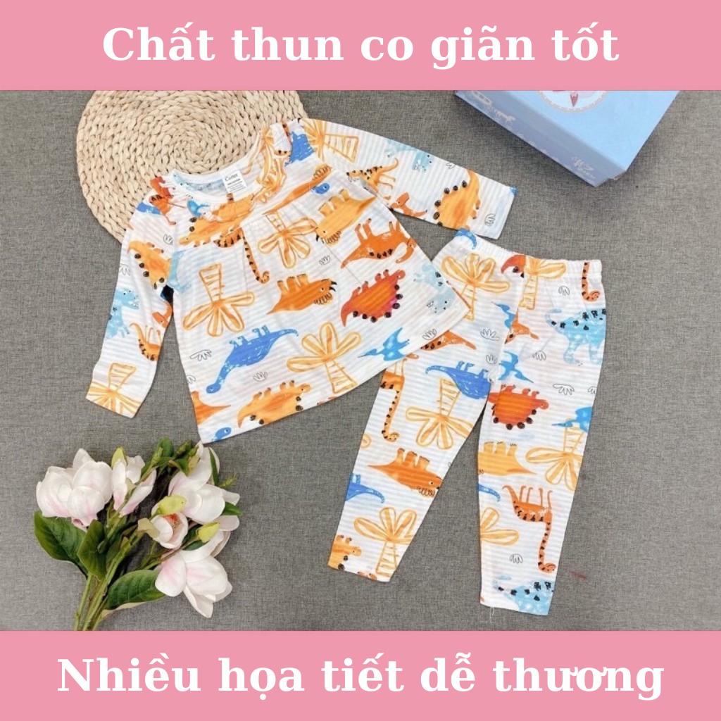 Bộ dài tay thu đông Borip xuất họa tiết xinh cho bé gái (10~22kg) - HIROKIDS