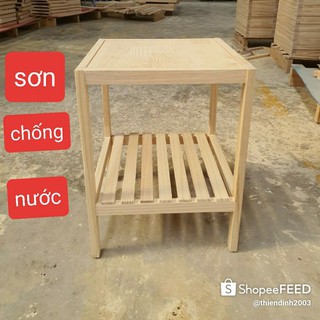 Kệ tab đầu giường bằng gỗ thông nhập khẩu