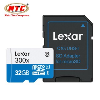 K89 thẻ nhớ microsdhc lexar 32gb class 10 300x 45mb/s kèm adapter - không box 1
