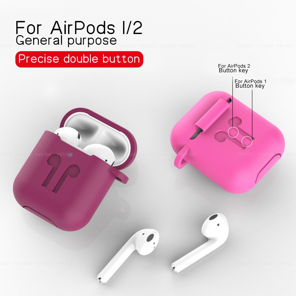 Ốp AirPods Silicone Chống Va Đập Trầy Sước Dành Cho Tai Nghe Apple AirPods 1/2