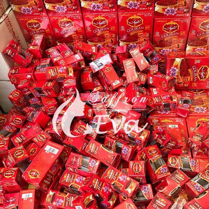 Hộp 1gr Saffron Iran loại A Negin (Goliran) / Nhụy Hoa Nghệ Tây Iran loại A thương hiệu Goliran