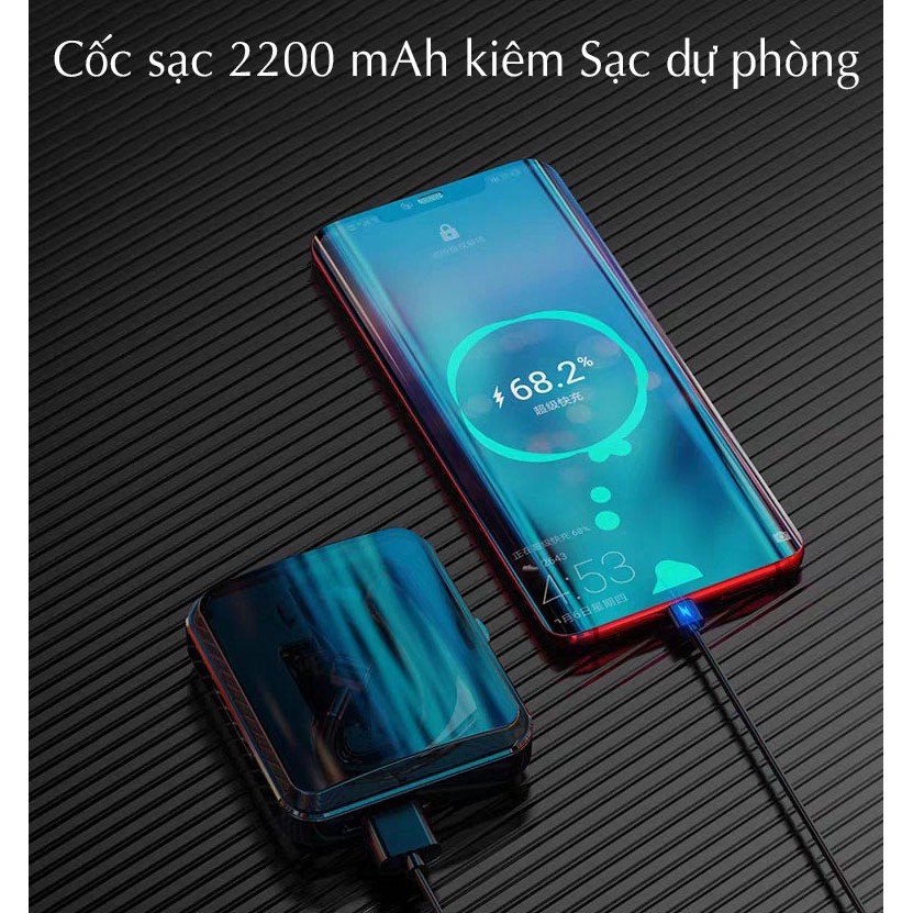 Tai Nghe Bluetooth, Tai nghe nhét tai bluetooth M20 Pin trâu 36 giờ nghe nhạc; Cốc Sạc Kiêm Sạc Dự Phòng 2000mAh