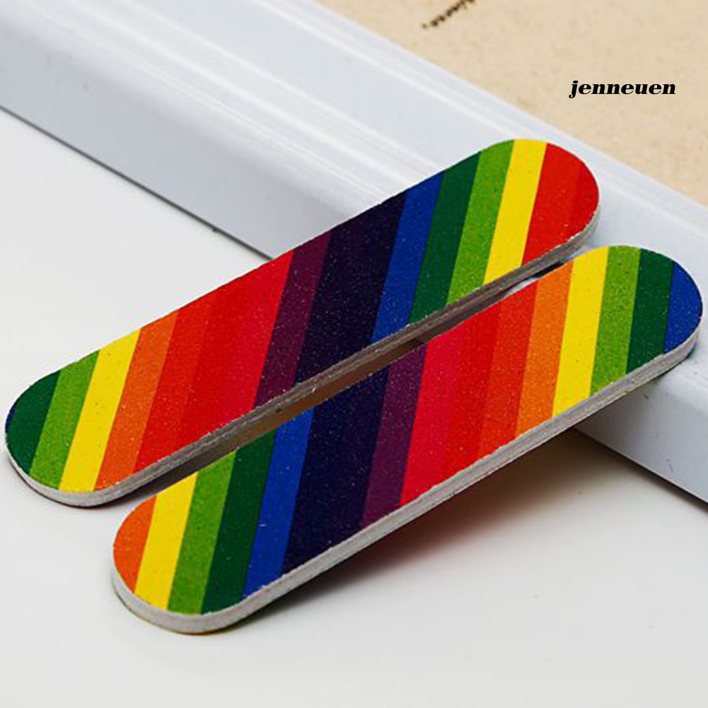 [Hàng mới về] Bộ 10 Cây Dũa Móng Tay Hai Mặt Họa Tiết Hoa Độc Đáo