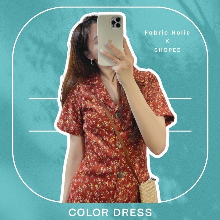 Váy sơ mi họa tiết hoa nhí Fabric Holic | BigBuy360 - bigbuy360.vn