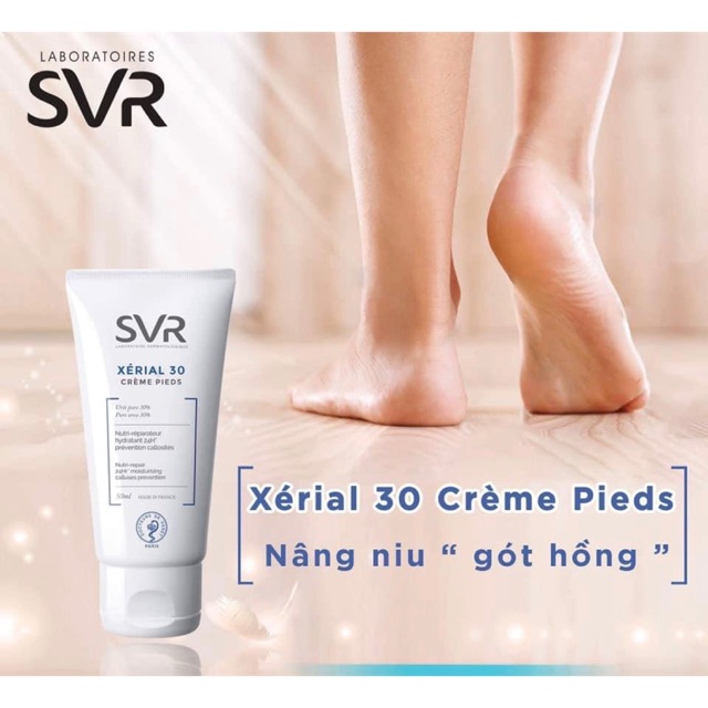 Kem dưỡng dành cho da rất khô và nứt nẻ ở bàn chân SVR Xerial 30 Creme Pieds