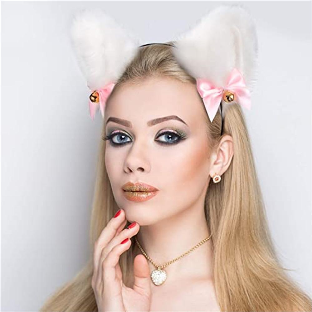 FUTURE Set 2 Băng Đô Tai Mèo Bông Hóa Trang