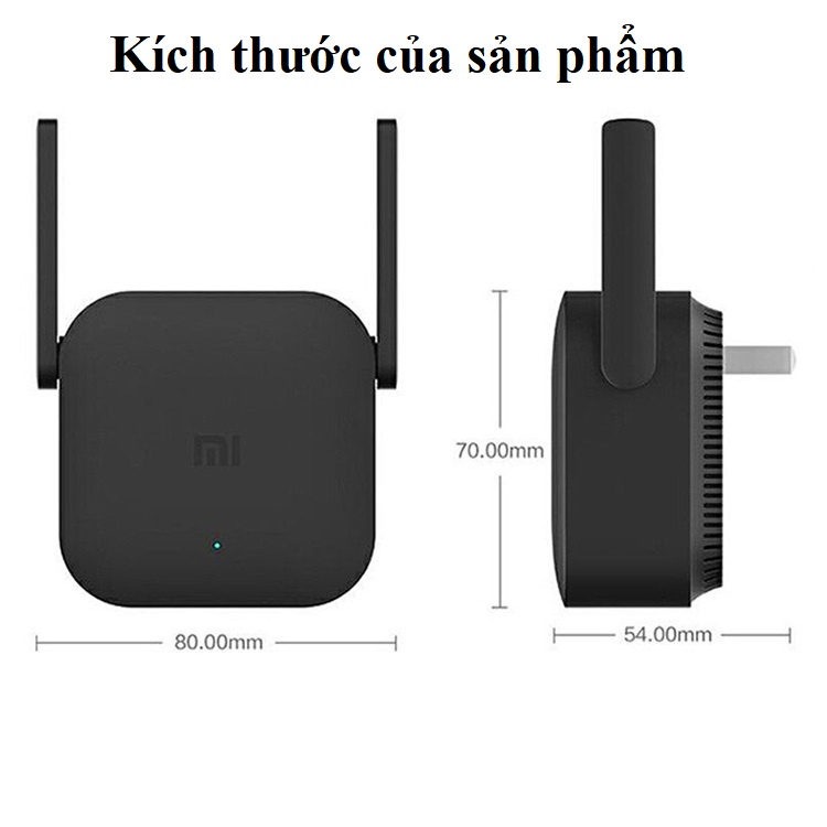 Kích sóng wifi xiaomi 2 râu repeater pr-Mở rộng vùng phủ sóng đến hơn 20m, thiết kế nhỏ gọn-Bảo hành 12 tháng