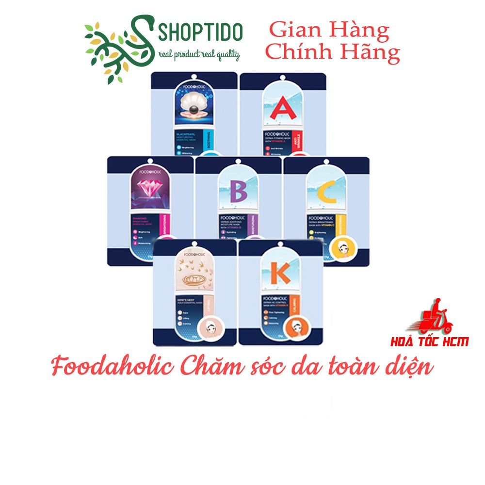 Mặt nạ giấy Foodaholic cấp ẩm, nâng cơ, chăm sóc da toàn diện 23g NPP Shoptido | WebRaoVat - webraovat.net.vn