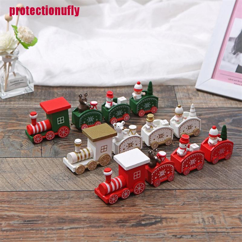 [proflyVN]Little Train Wooden Christmas Decorations for Home Xmas Decor New Year Ornaments