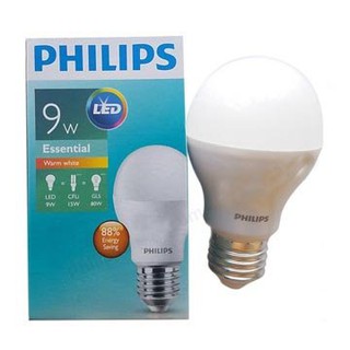 Bóng Đèn PHILIPS Ess Ledbulb 9W Ánh sáng( Vàng/Trắng) Bảo Hành 2 Năm (1 đổi 1)