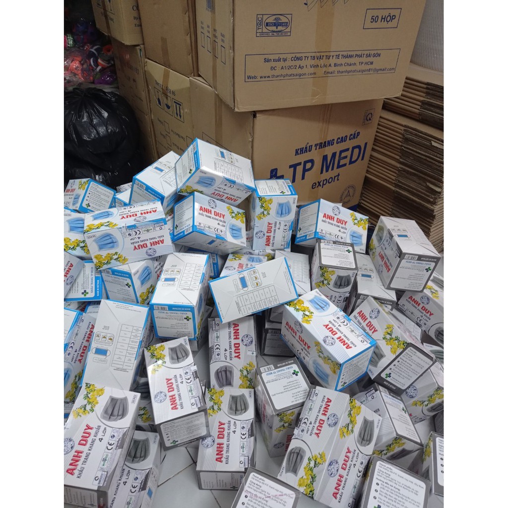Khẩu Trang Y Tế 4 Lớp. 50 CÁI / 1 Hộp. Loại dày. | BigBuy360 - bigbuy360.vn