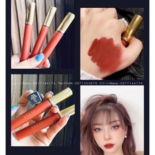 Có sẵn - son kem gucci liquid matte lip color màu cam cháy 505 janet rust