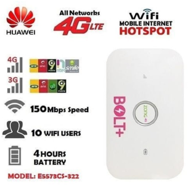 Mua ngay Bộ Phát Wifi 4G Huawei E5573 Bản Quốc Tế Tốc Độ 150Mbps Cực Nhỏ Gọn - Huawei ZONG 4G E5573 [Freeship 10k]