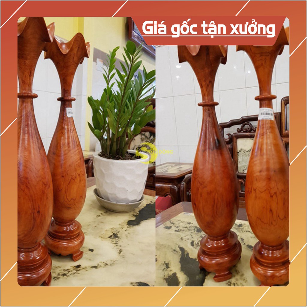 [Nội Thất Mộc] Lục bình tỳ bà gỗ hương cao 50cm