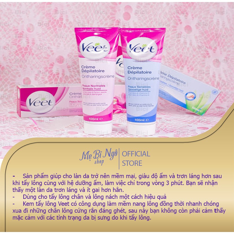 Kem Tẩy Lông Veet 100ml cho da thường và da siêu nhạy cảm - Cam kết hàng chính hãng | BigBuy360 - bigbuy360.vn