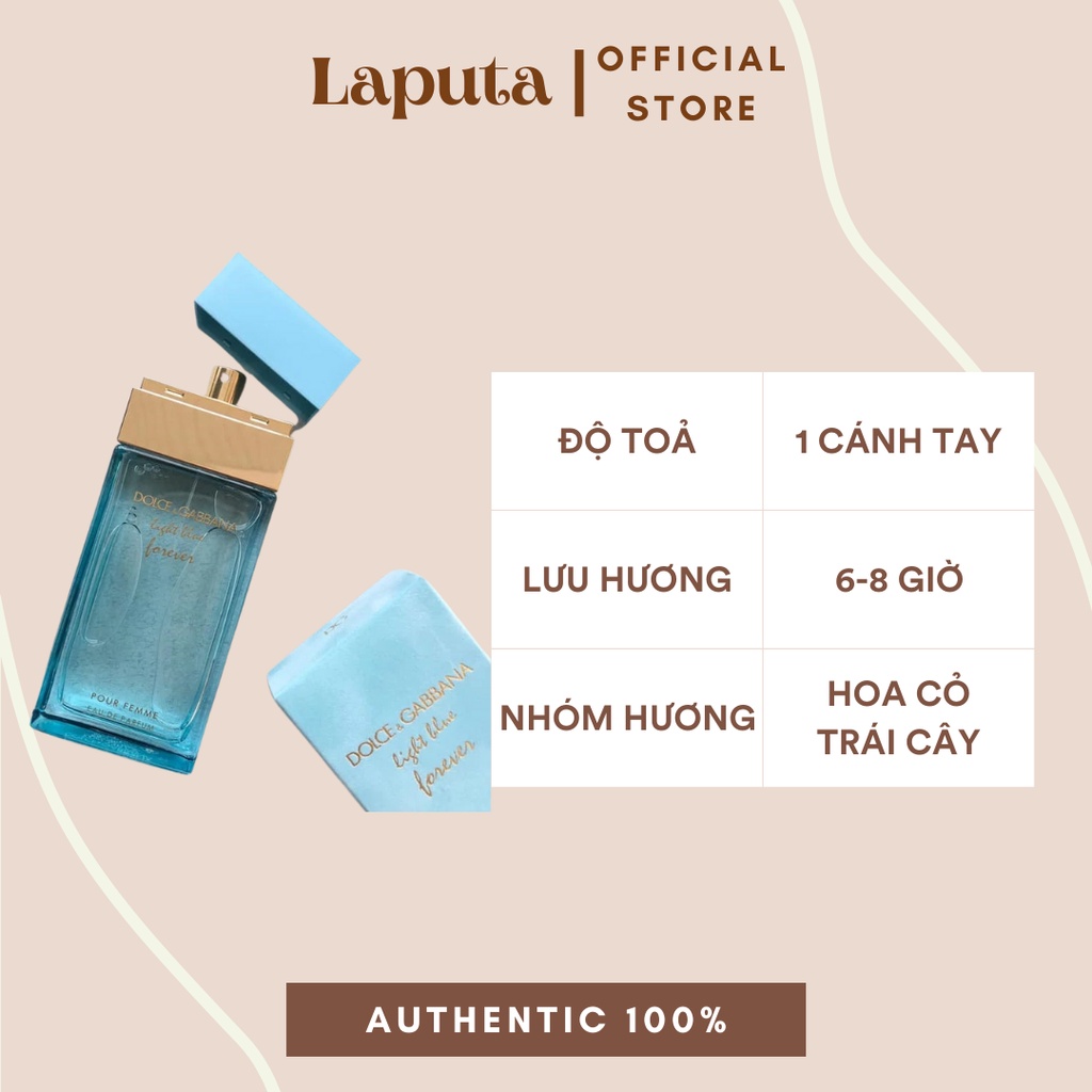 Nước Hoa Nữ D&G Light Blue Forever EDP, Mẫu thử 2ml, 5ml, 10ml