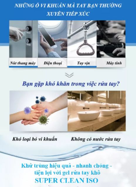GEL Rửa Tay Khô Cao Cấp Diệt Khuẩn Crona Dưỡng Da Super Clean ISO 300ml | BigBuy360 - bigbuy360.vn
